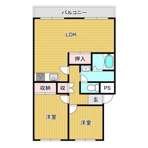 2LDK 間取り図