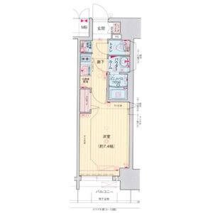1K 間取り図