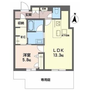 1LDK 間取り図