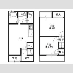 2LDK 間取り図