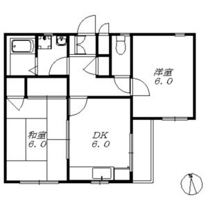 2DK 間取り図