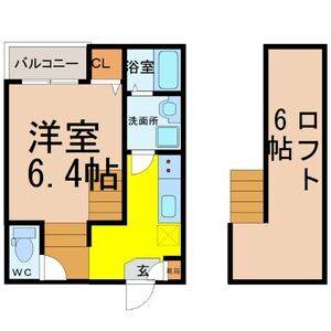 1K 間取り図