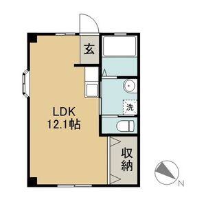 ワンルーム 間取り図