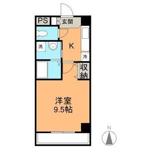 1K 間取り図