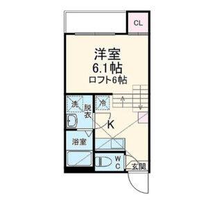 1K 間取り図