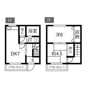 2LDK 間取り図