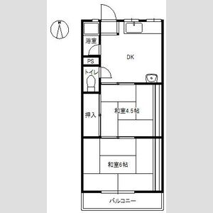 2DK 間取り図