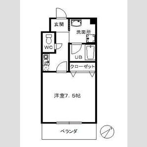 1K 間取り図
