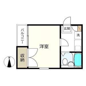 1K 間取り図