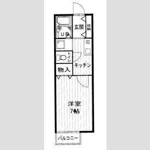 1K 間取り図