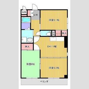 3DK 間取り図