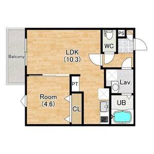 1LDK 間取り図
