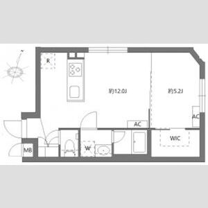 1LDK 間取り図