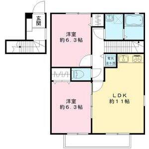 2LDK 間取り図