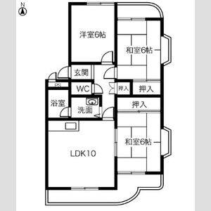 3LDK 間取り図