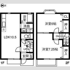 2LDK 間取り図