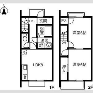 2LDK 間取り図