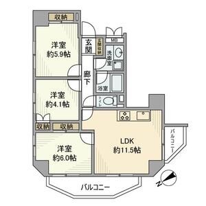 3LDK 間取り図