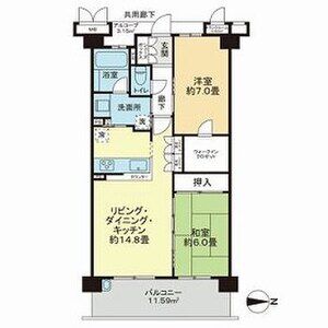 2LDK 間取り図