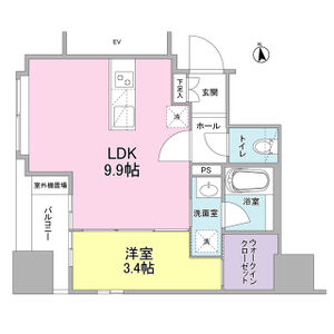 1LDK 間取り図