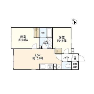 2LDK 間取り図