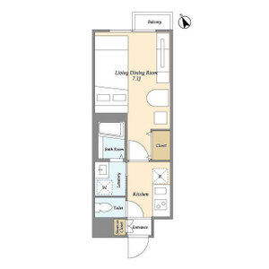 1K 間取り図