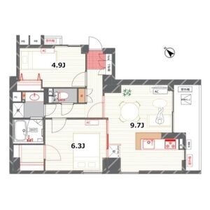 2LDK 間取り図