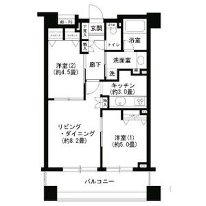 2LDK 間取り図