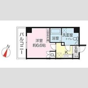 1K 間取り図