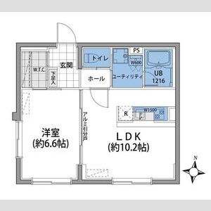 1LDK 間取り図