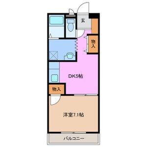 1DK 間取り図