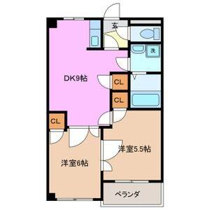 2DK 間取り図