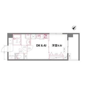 1DK 間取り図