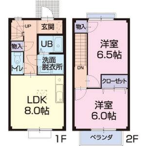 2LDK 間取り図