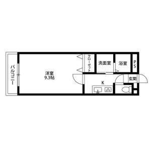 1K 間取り図