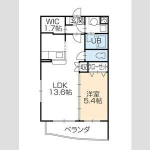 1LDK 間取り図