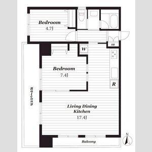 2LDK 間取り図