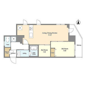 2LDK 間取り図