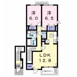 2LDK 間取り図