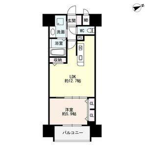 1LDK 間取り図