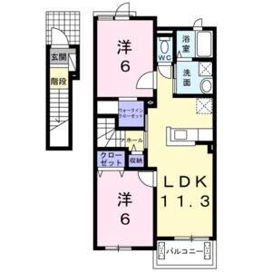 2LDK 間取り図