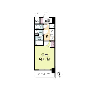 1K 間取り図