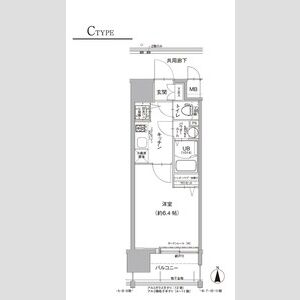 1K 間取り図