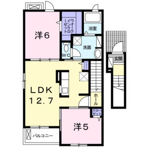 2LDK 間取り図