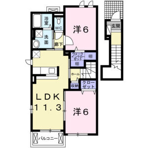 2LDK 間取り図
