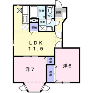 2LDK 間取り図
