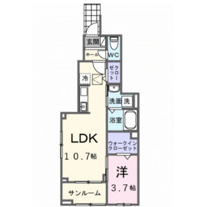 1LDK 間取り図