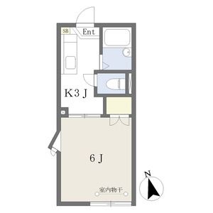 1K 間取り図