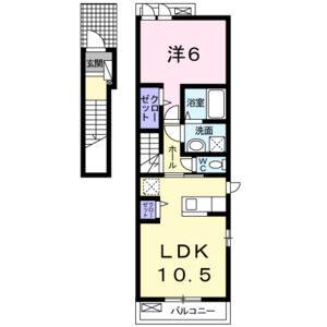 1LDK 間取り図