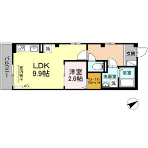1LDK 間取り図